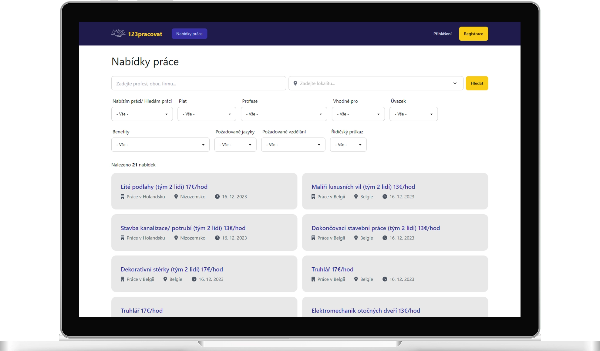 123pracovat.cz desktop