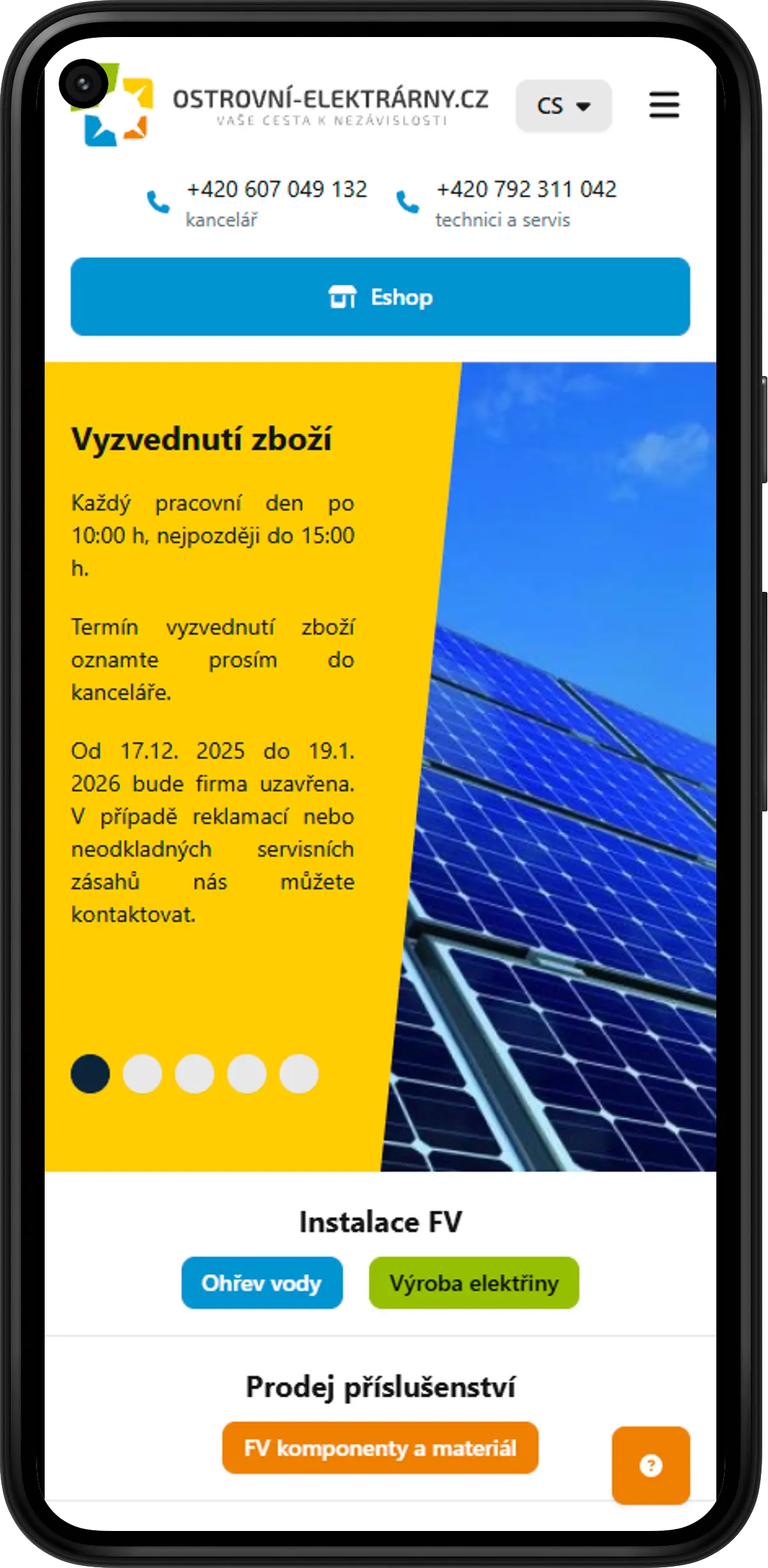 Ostrovni-elektrarny.cz mobil